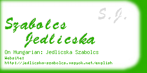 szabolcs jedlicska business card